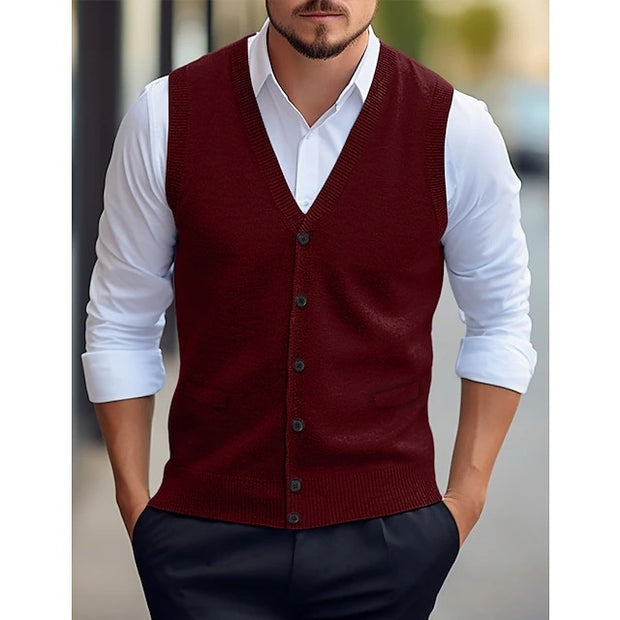 Men's Sleeveless Four Seasons Cardigan Vest