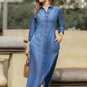 Fashion Casual Long-sleeved Women's Floor-length Dress