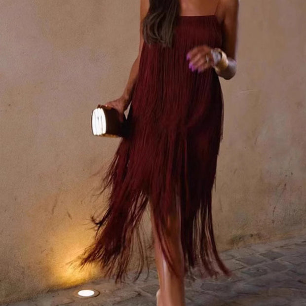 Fashion Party Tassel Dress Women