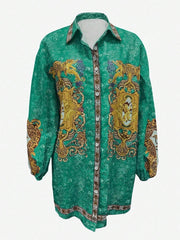 Royal Queen Vacation  Shirt Dress