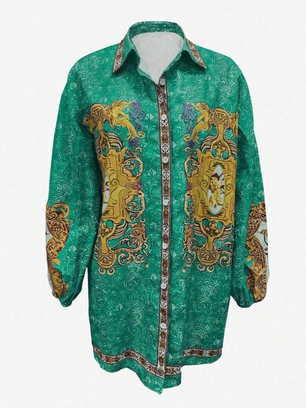 Royal Queen Vacation  Shirt Dress