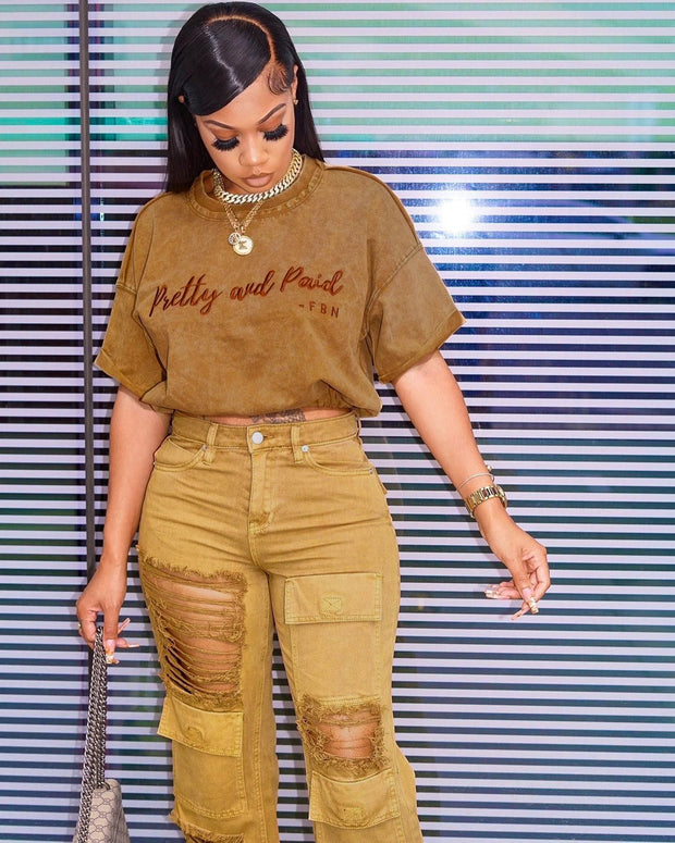Women's Pretty & Paid Denim Set