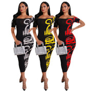 Dress Stitching Multicolor Plus Size Note Printing Long Skirt
