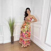 Spaghetti Straps Sleeveless Backless Beach Dress