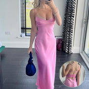 Women's Pink Zara Satin Slip Dress