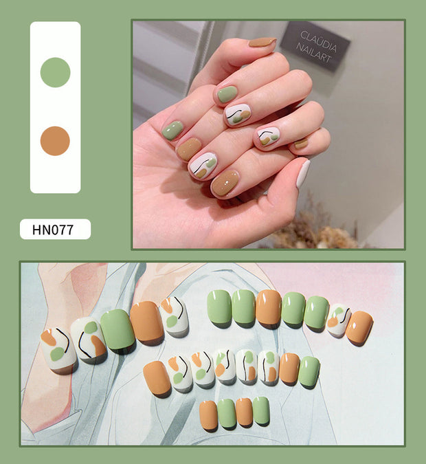 Nail Art Finished Fake Nail Scrub Nail  Patch Wearable