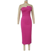 Women's Pleated Please Slim Tube Top Dress