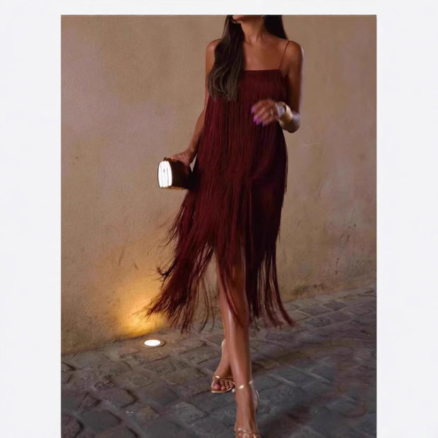 Fashion Party Tassel Dress Women