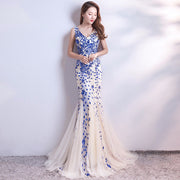 Elegant Banquet Style Fishtail Sequins Sexy Dress