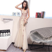 Elegant Banquet Style Fishtail Sequins Sexy Dress