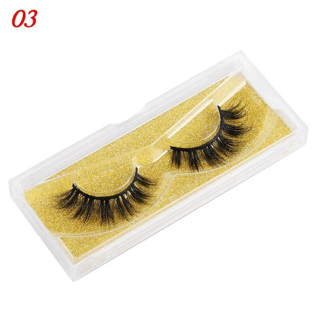 100% Mink Eyelashes 25mm Wispy Fluffy Fake Lashes