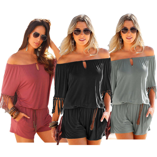 Women's Sexy Tassels Jumpsuit