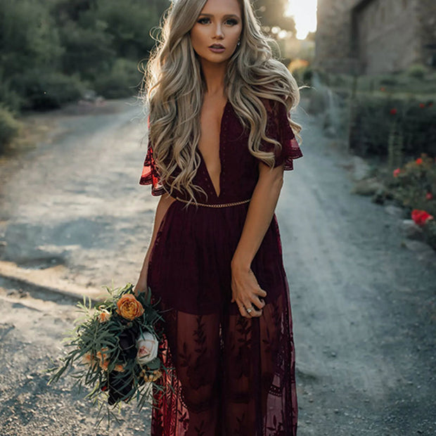 Whispers of Lace Maxi Dress