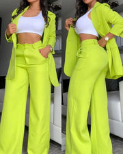 Women's Stampede 2-Piece Straight-Leg Pants Suit