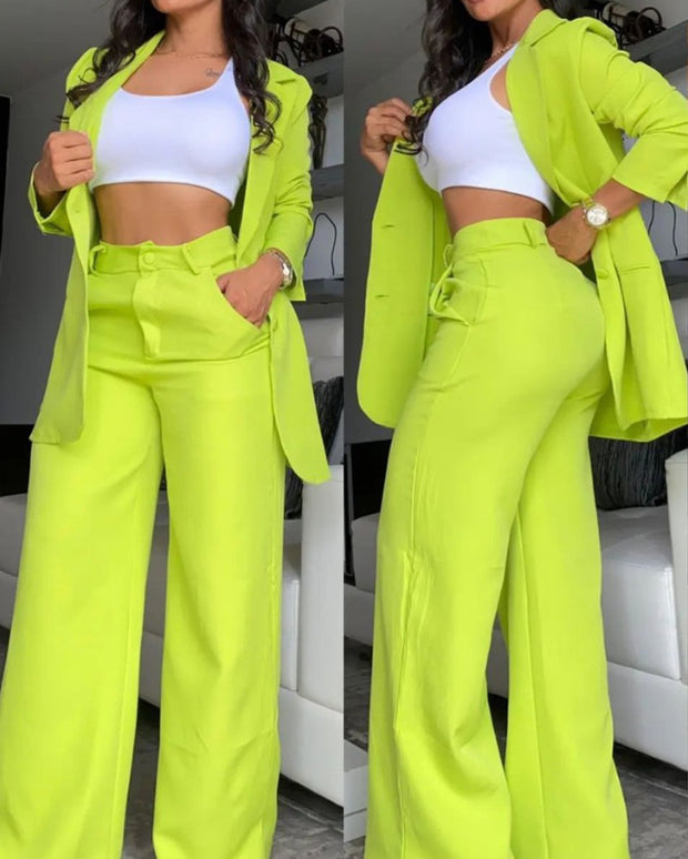 Women's Stampede 2-Piece Straight-Leg Pants Suit
