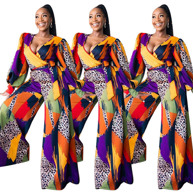 Fashion Sexy Print Jumpsuit