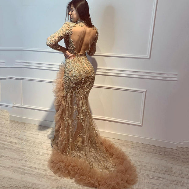 Long Fish Tail Banquet Evening Dress