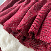 Women's Shimmer Sweater Skirt Two-Piece Set