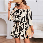 Off-Shoulder Elastic Waist Jumpsuit Fashion Women's Wear
