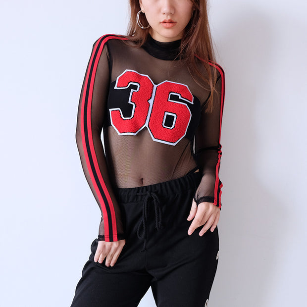 New Long-Sleeved "I Can Play" Perspective Stripes Bodysuit