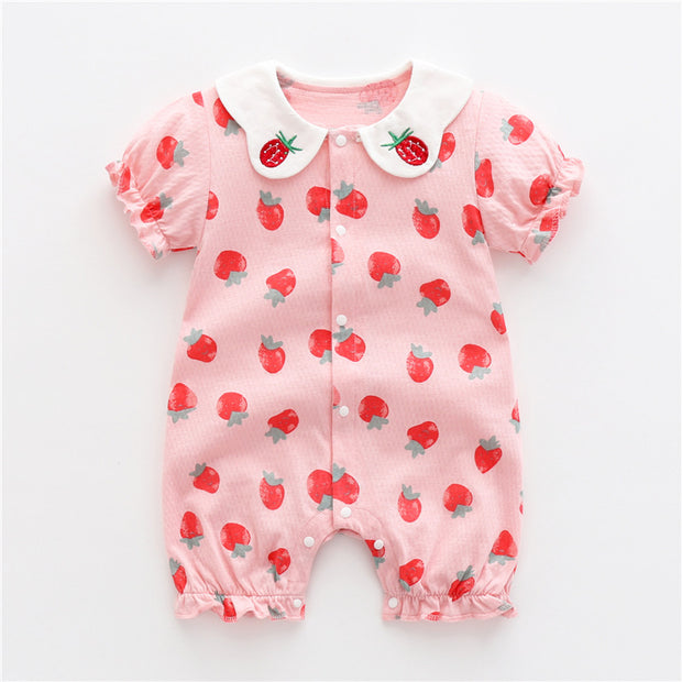 Baby One-piece Clothes Summer Thin Boy Baby Romper Pure Cotton