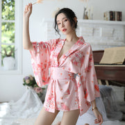 New Aexy Lingerie Manufacturers Supply Sexy Lingerie Women New Japanese Printed Kimono Suit Bathrobe