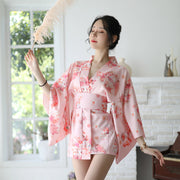 New Aexy Lingerie Manufacturers Supply Sexy Lingerie Women New Japanese Printed Kimono Suit Bathrobe