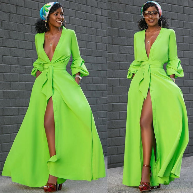 Sexy Summer Puff Sleeves Dress