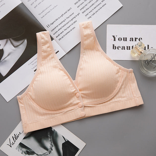 Nursing Bra, Vest-Style, Gather-Up Anti-Sagging, Breastfeeding Pregnant Women Underwear, Women's Pregnancy Cotton Summer Thin Bra