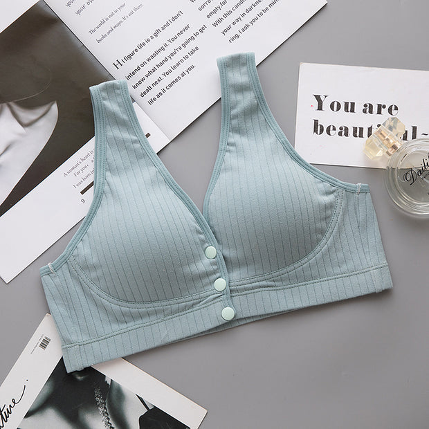 Nursing Bra, Vest-Style, Gather-Up Anti-Sagging, Breastfeeding Pregnant Women Underwear, Women's Pregnancy Cotton Summer Thin Bra