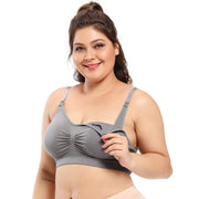 Anti-glare Gathers Front Buckle Breastfeeding Bra