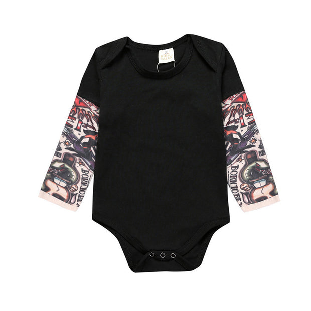 Baby Long Sleeve Tattoo Bag Fart Clothes