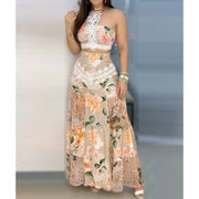 Floral Lace Top & Skirt Sets