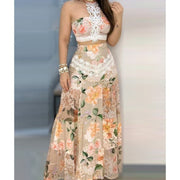 Floral Lace Top & Skirt Sets