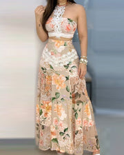 Floral Lace Top & Skirt Sets