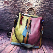 Women Backpack Cowhide Leather