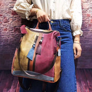 Women Backpack Cowhide Leather