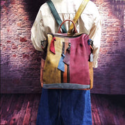 Women Backpack Cowhide Leather