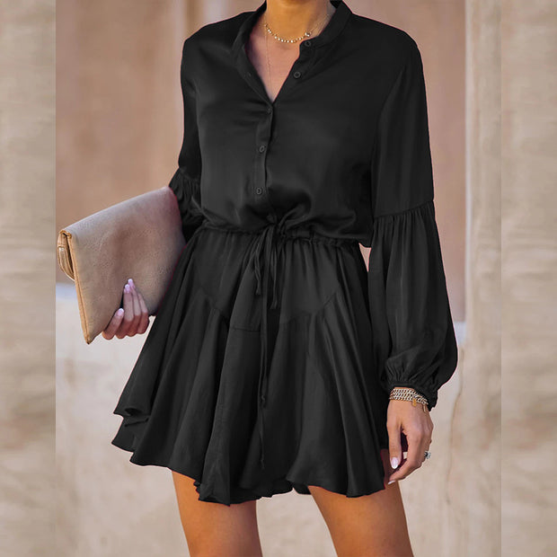 Summer Ladies Wrap Shirt Dress