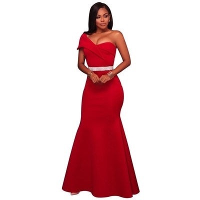 Ladies Sexy Party Maxi Red Sexy Dress Gown Evening Dresses