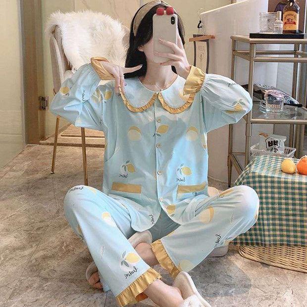 Confinement Clothing Pregnant Women Pajamas, Breastfeeding Mothers Thin Section Nursing Home