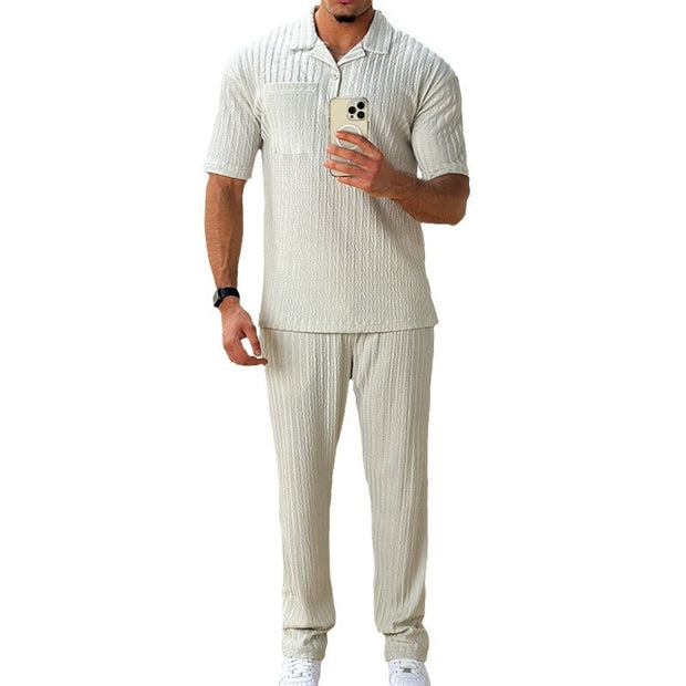 Polo Short Sleeve 2-Piece Men's Suit