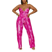 Women's Tinsel Tassel Sling Jumpsuit Two-Piece Set