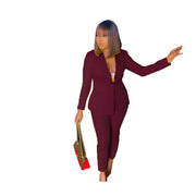 Women's Fashion Leisure Two-Piece Set Suit