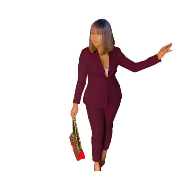 Women's Fashion Leisure Two-Piece Set Suit