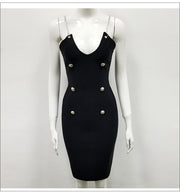 Don't Chain Me Women's Black Sleeveless Dress
