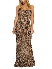 Leopard print camisole dress