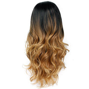 Human Hair Black and Gold Wig