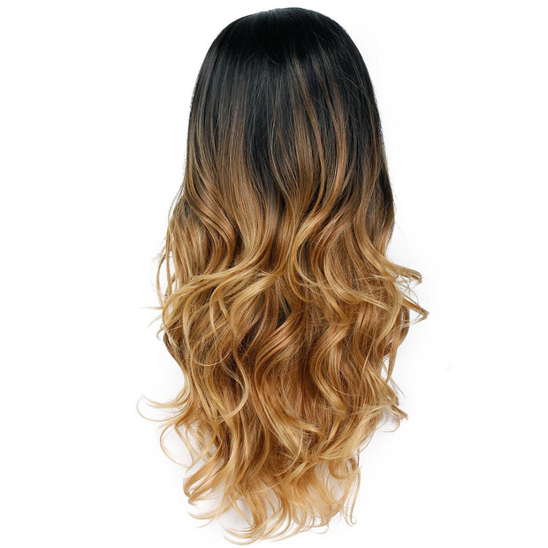 Human Hair Black and Gold Wig