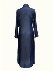 Fashion Casual Long-sleeved Women's Floor-length Dress
